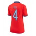 Cheap England Declan Rice #4 Away Football Shirt Women World Cup 2022 Short Sleeve